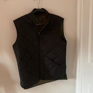 JCrew Black Quilted Vest